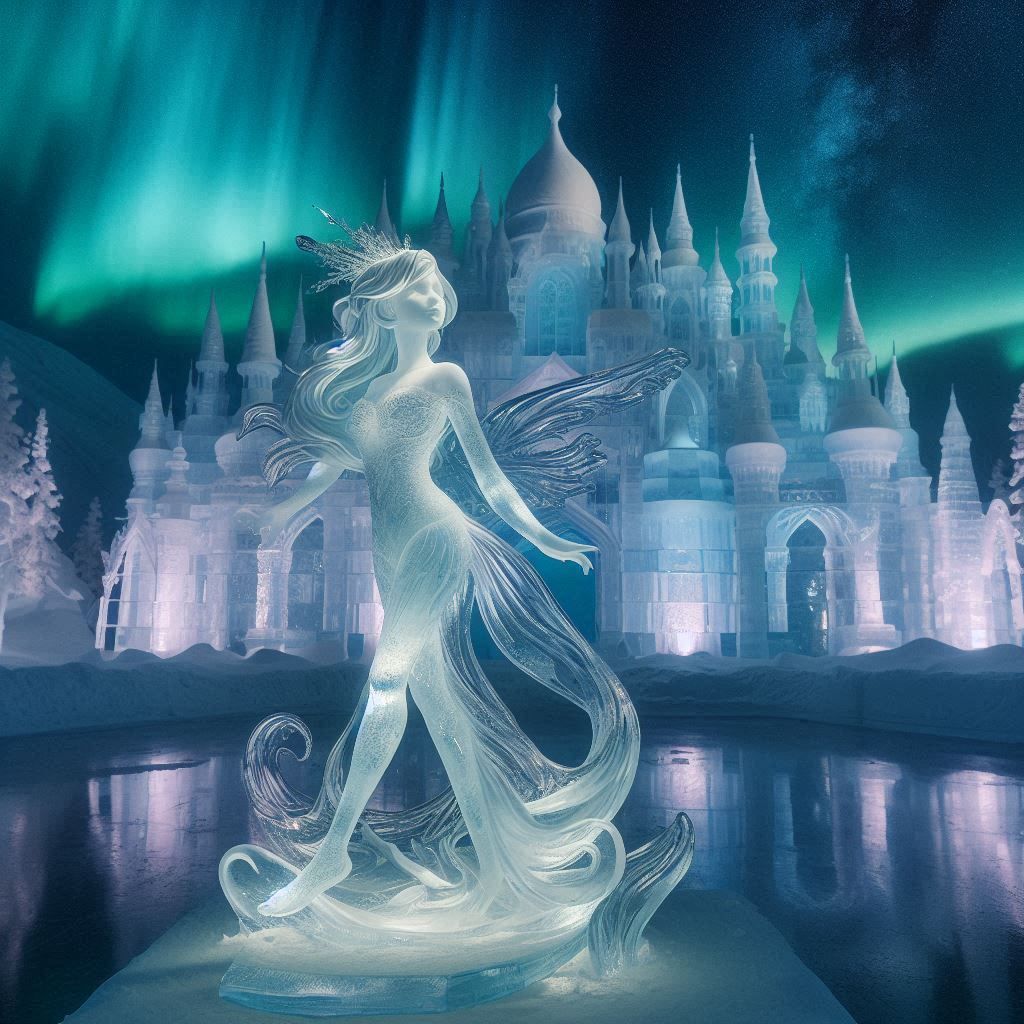 fantastical ice sculpture