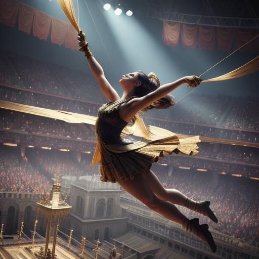 Flying Acrobat, Amphitheatre, Ancient Rome  by @undefined