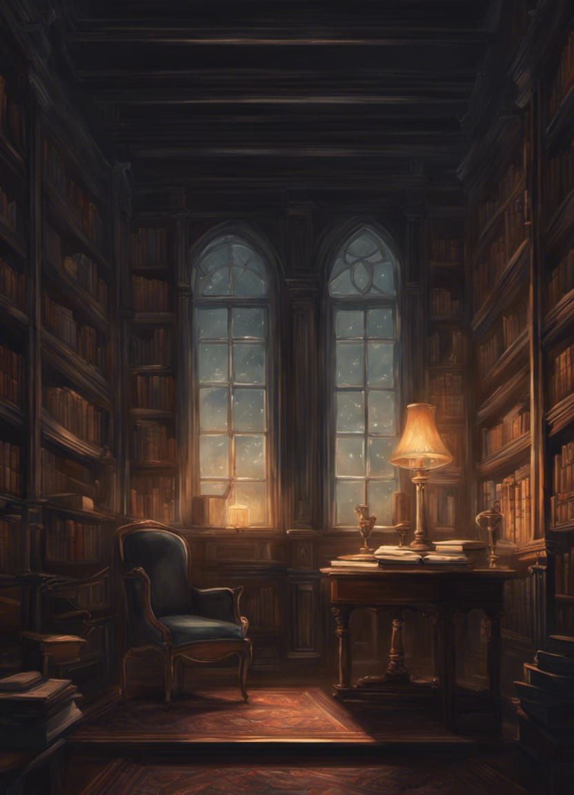 Cozy library - AI Generated Artwork - NightCafe Creator