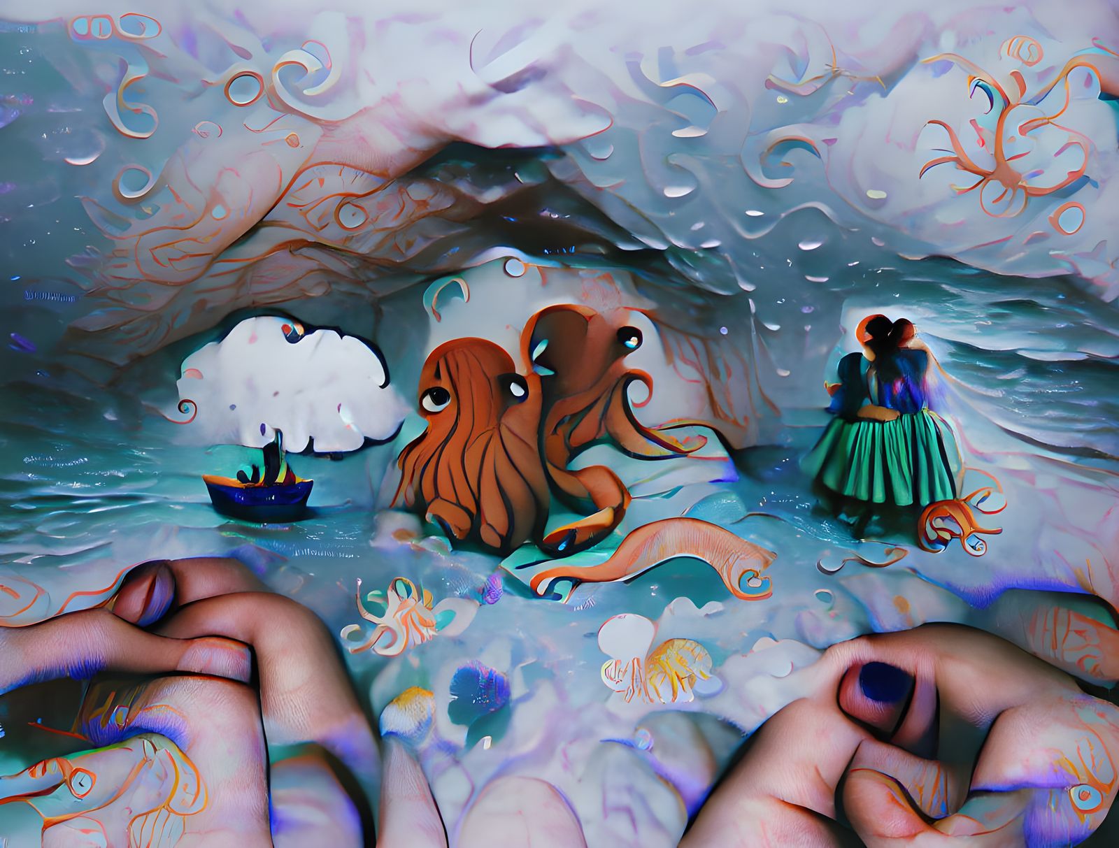 We would be warm below the storm
In our little hide-a-way be...