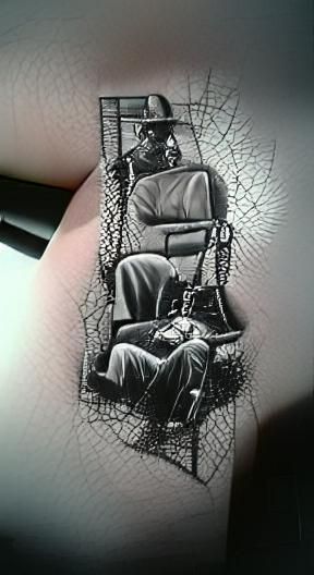 Death in the air, strapped in the electric chair