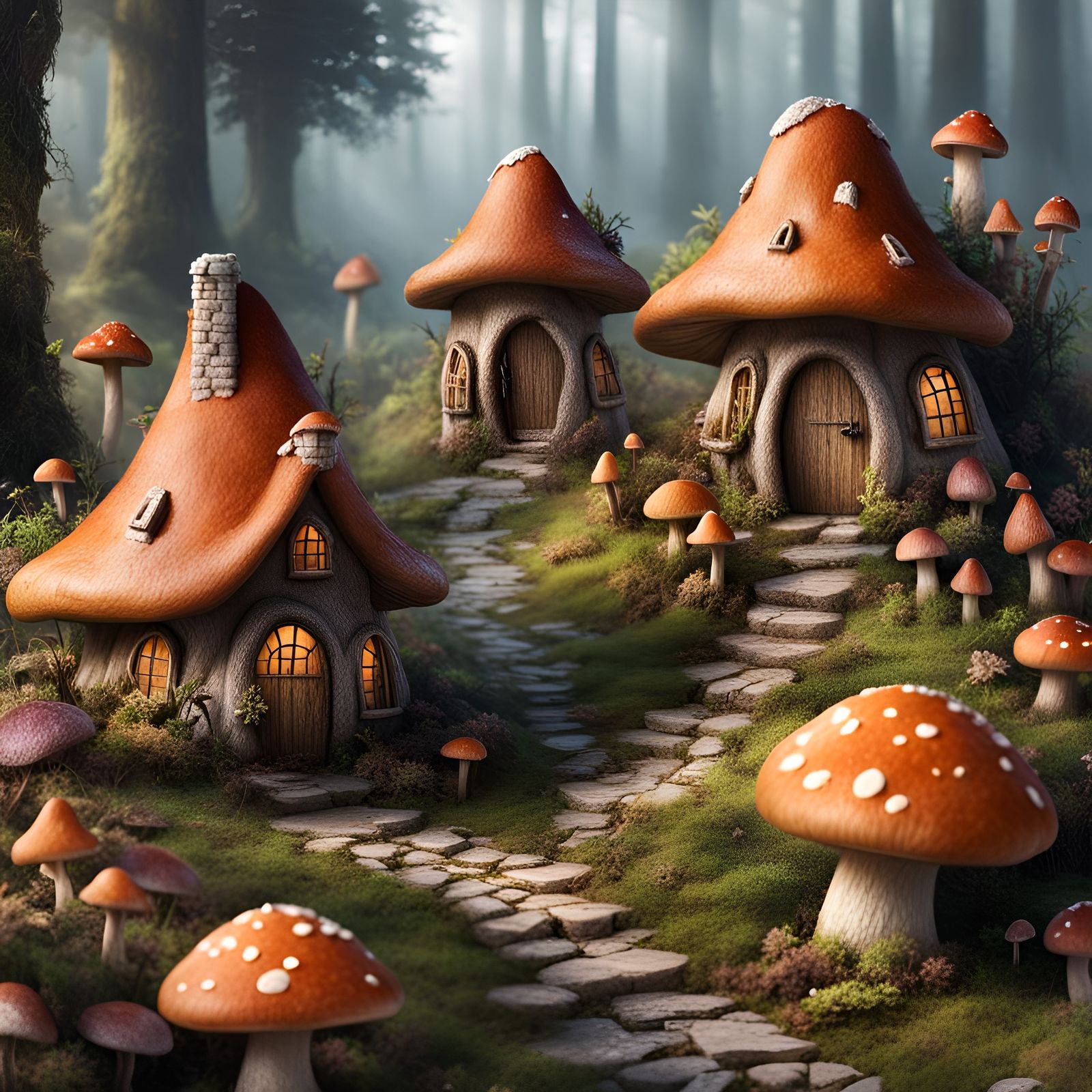 Faerie Village - AI Generated Artwork - NightCafe Creator