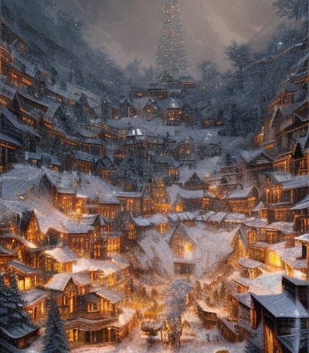 Winter village false