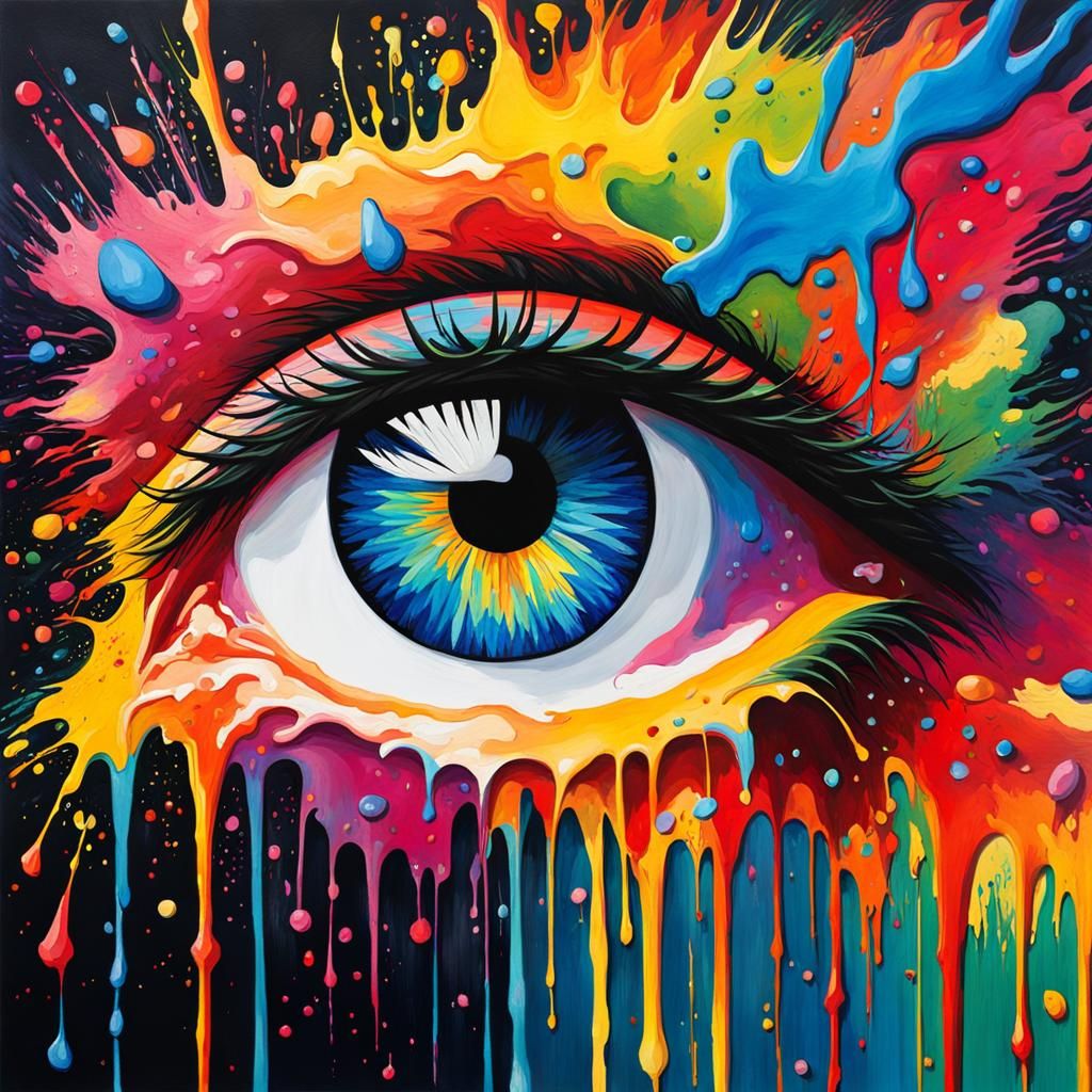 Ink Splatter Eye Ball  by @JessTD