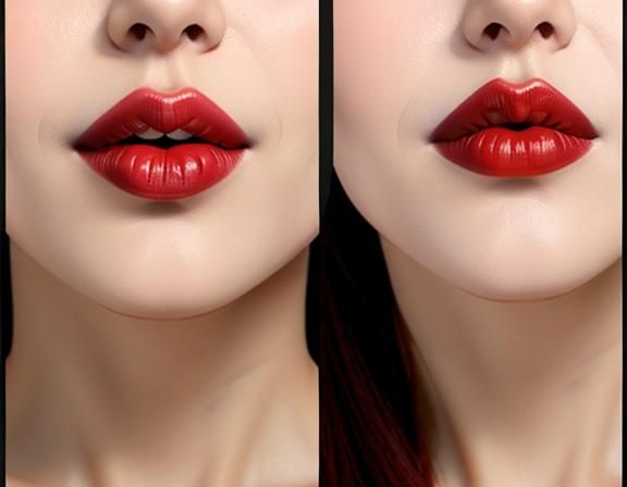 Detailed Lips Close-Up