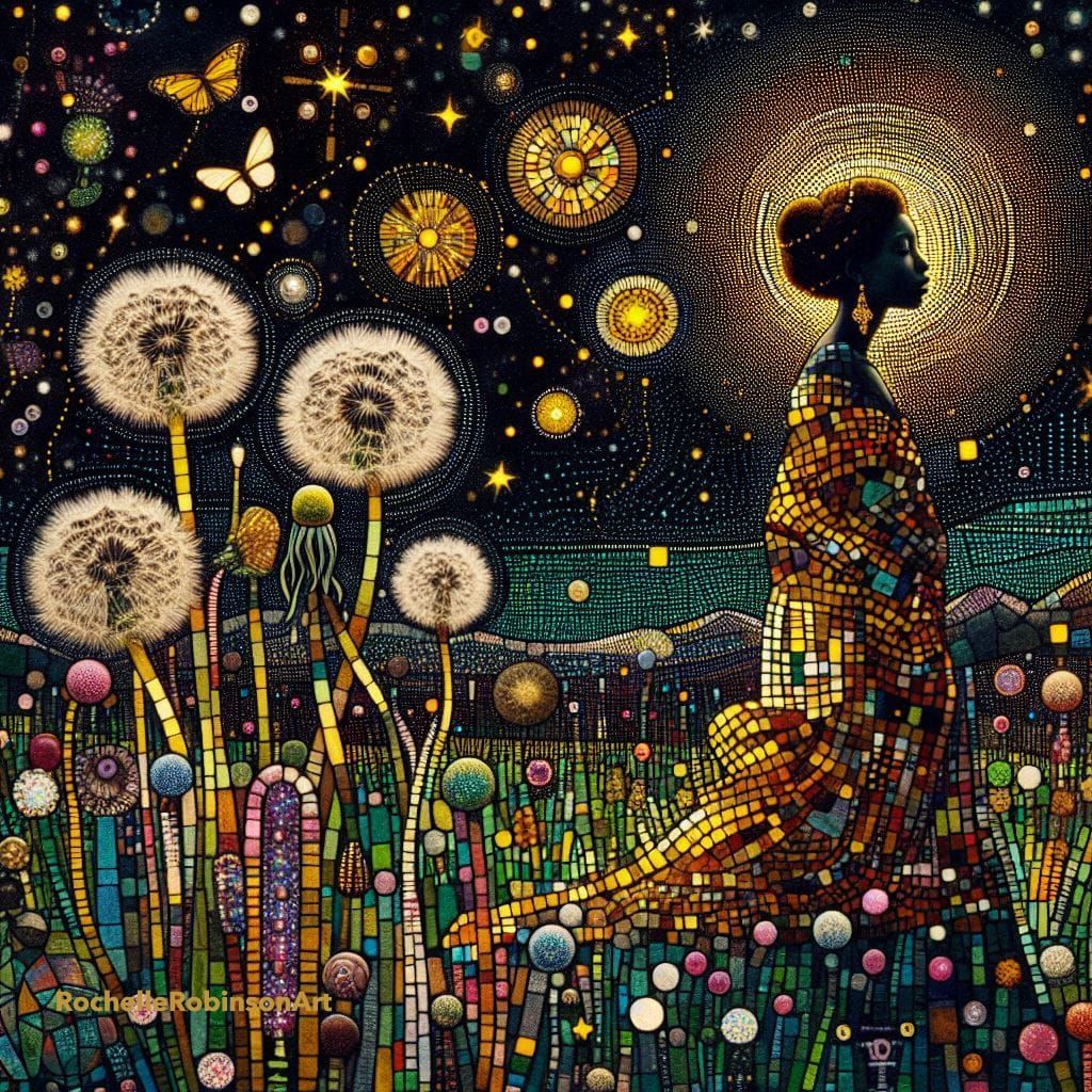 A Woman & Dandelions III