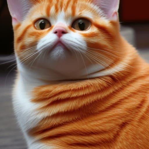 Fat orange tabby sales cat