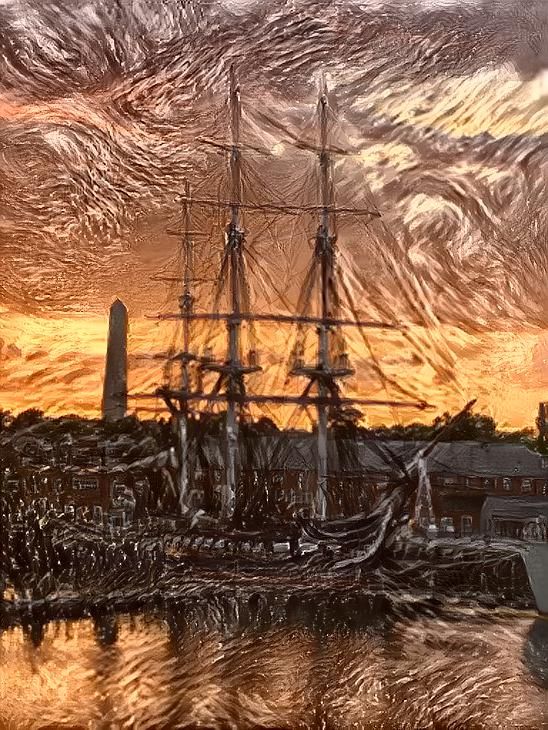 USS Constitution by Van Gogh