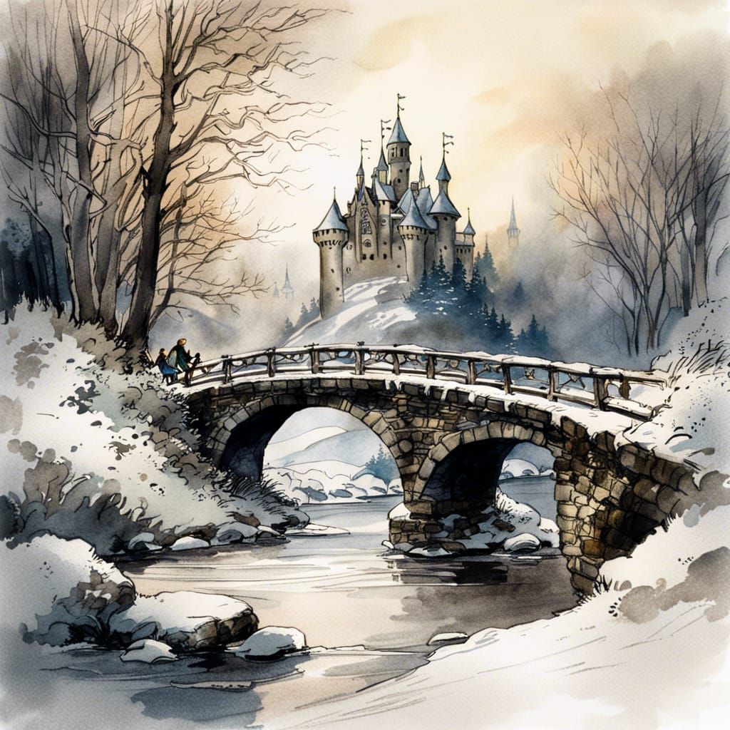 Winter Bridge  by @Hesione