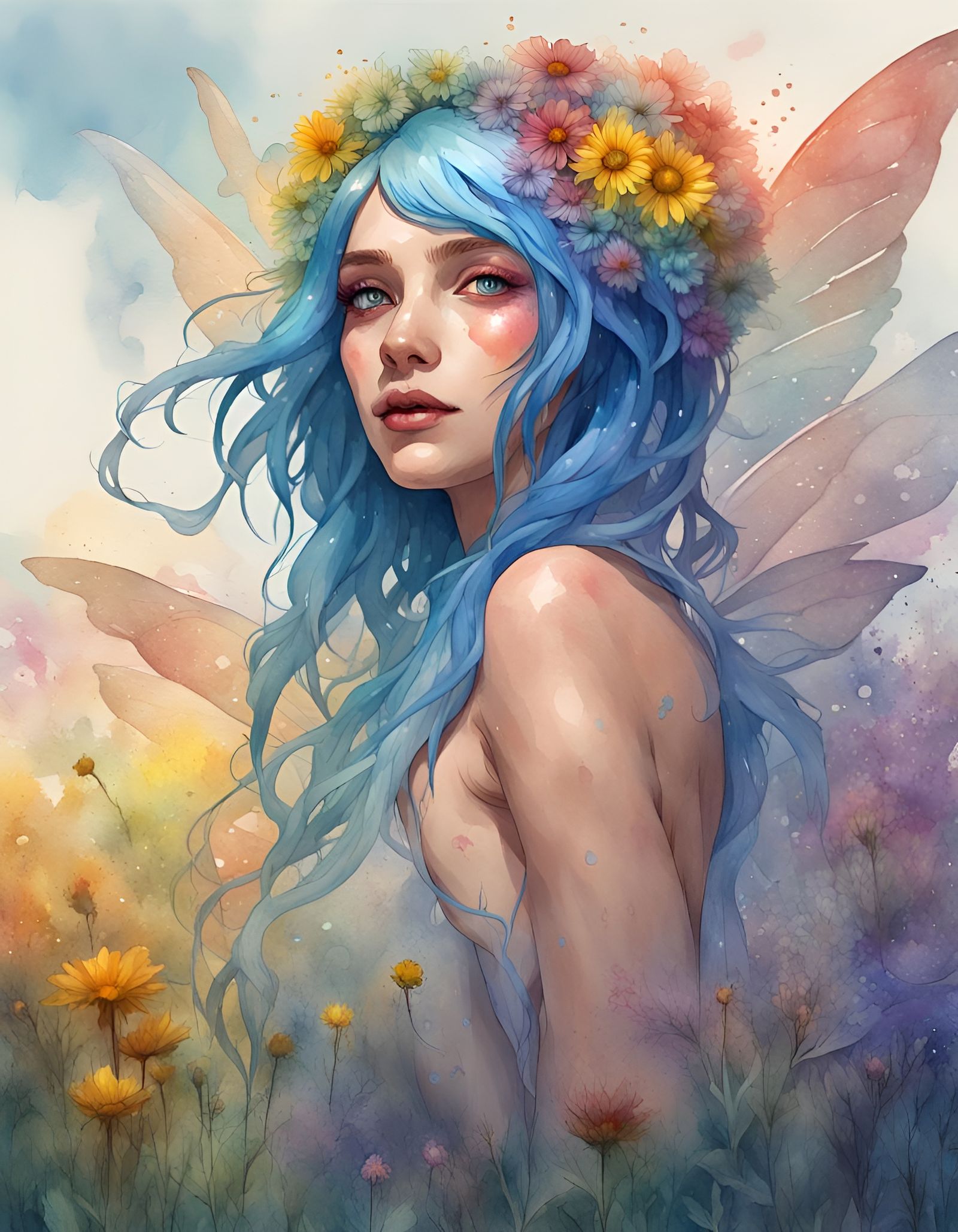 The Blue Fairy - AI Generated Artwork - NightCafe Creator