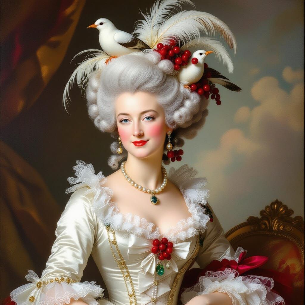 Marie "let them eat cake" Antoinette loved artistic hairstyles  by @PS