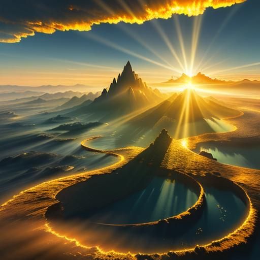 futuristic landscape hyperdetailed matte background photorea...