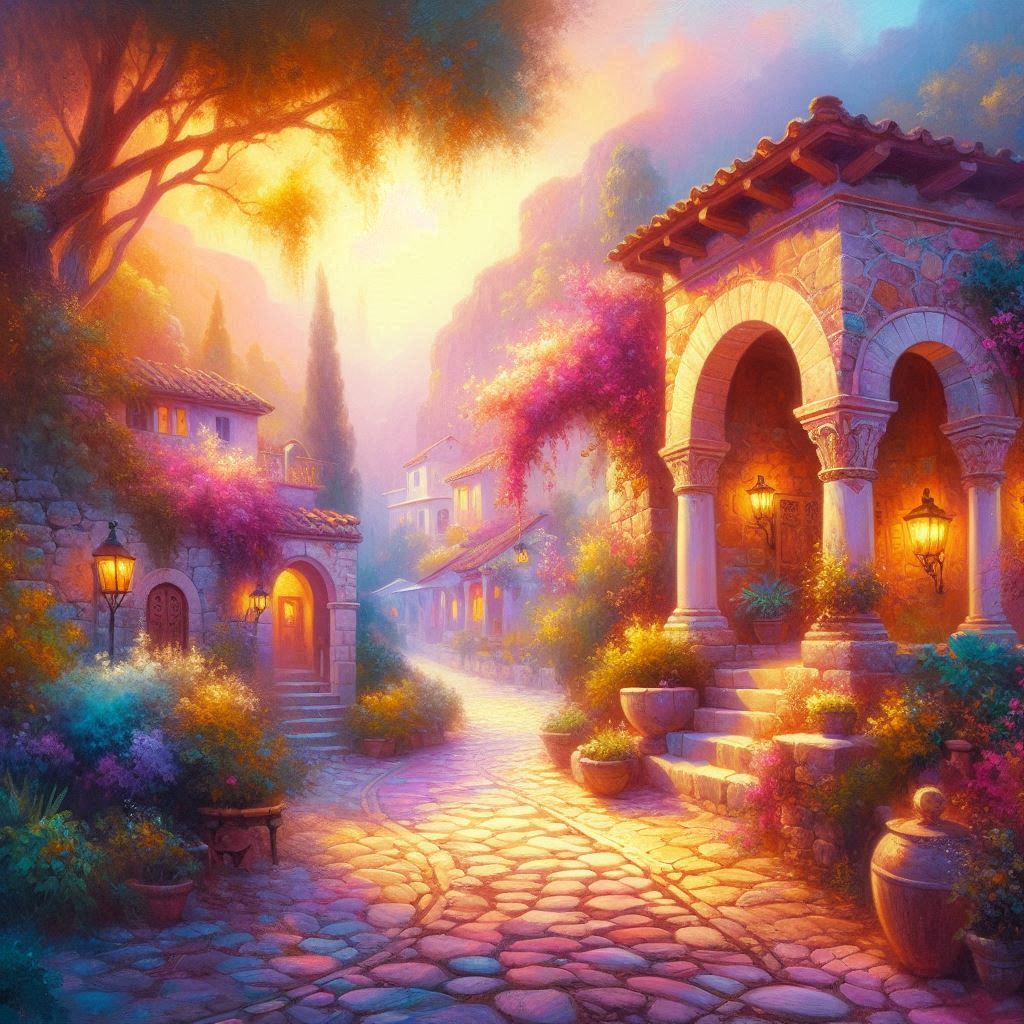 Cobblestoned pathway