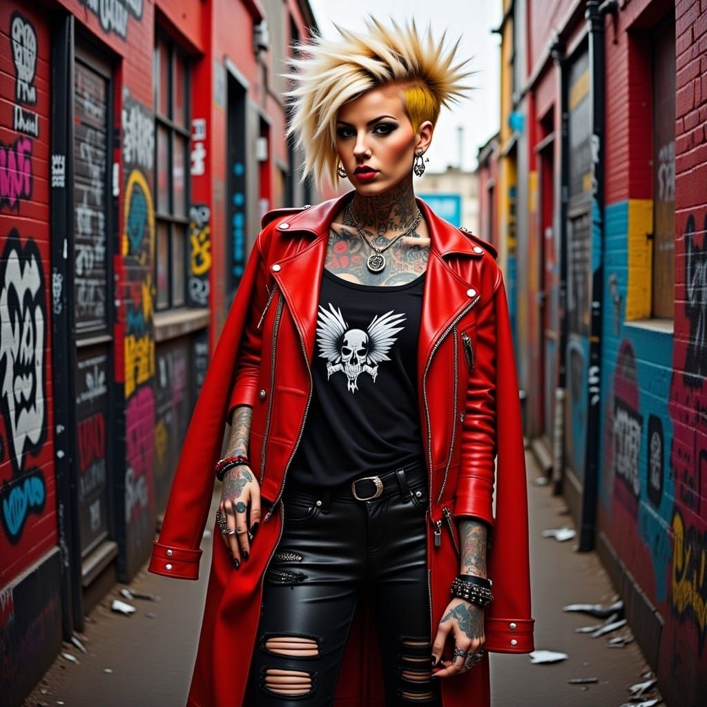 <lora:Punk Flux:1.0> 