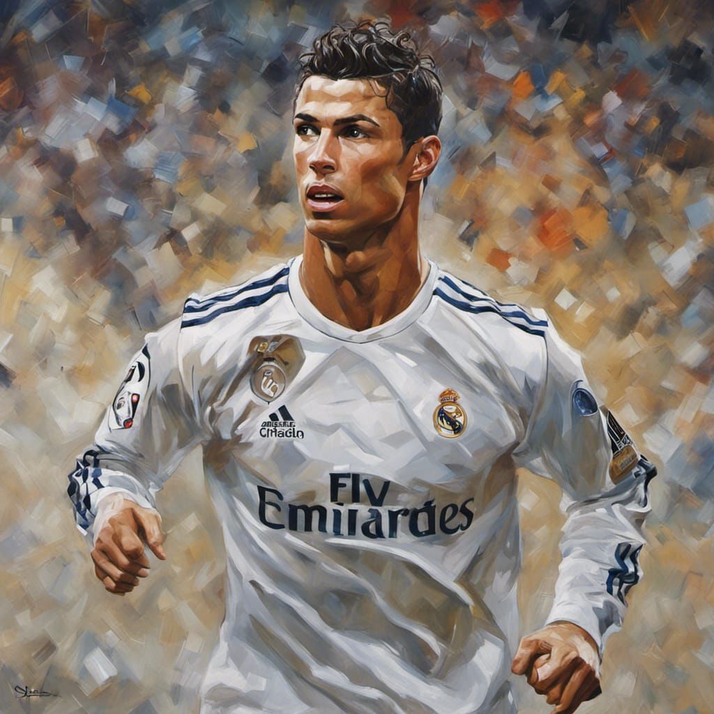 Wallpaper of Cristiano Ronaldo in the real Madrid