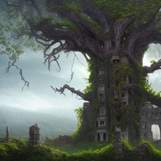 "Look, Mama! It's a FIRtress!!!!" (hahaahaha)  by @HoneyBee