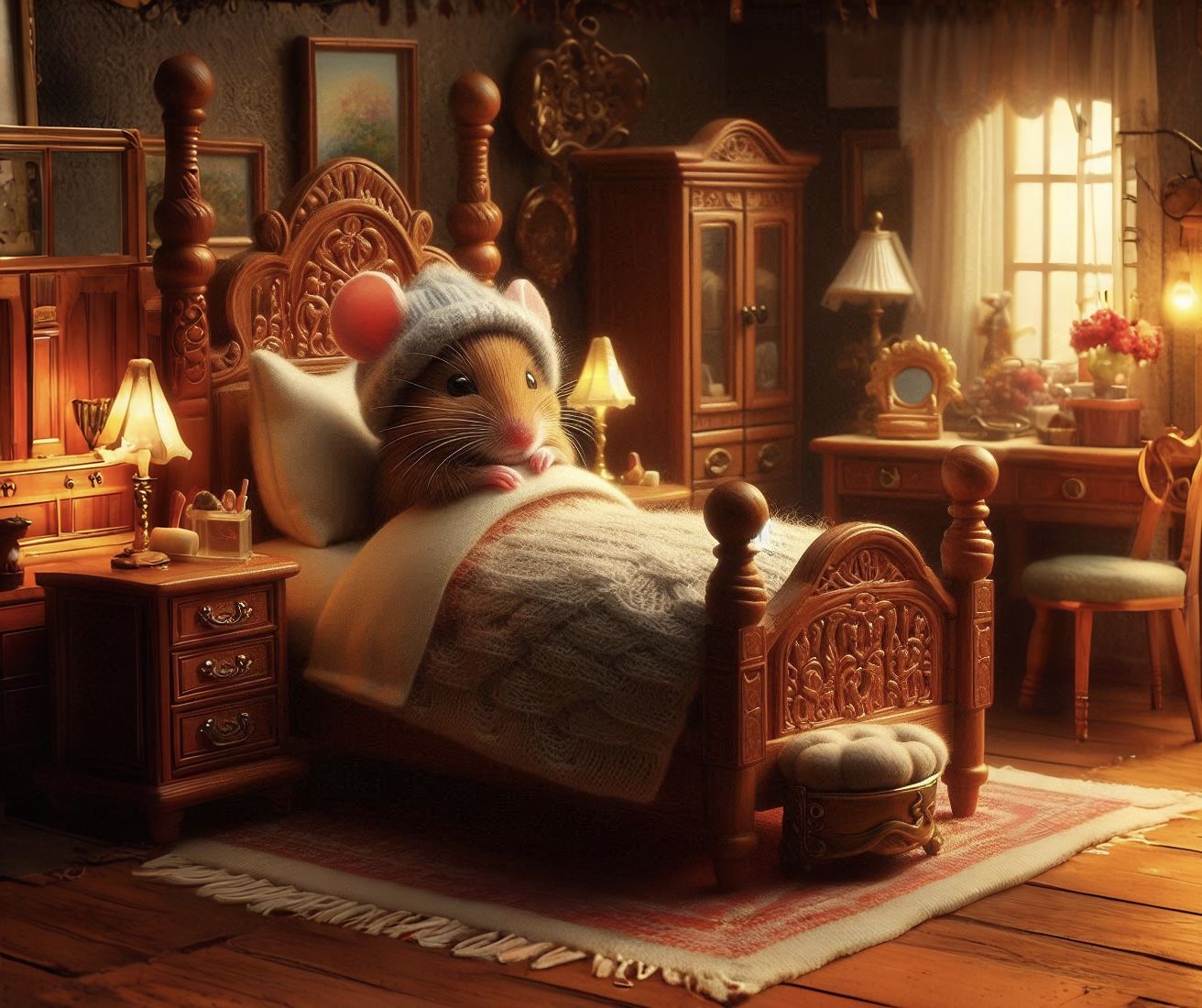 Mr Mouse in bed  by @DaveyJ