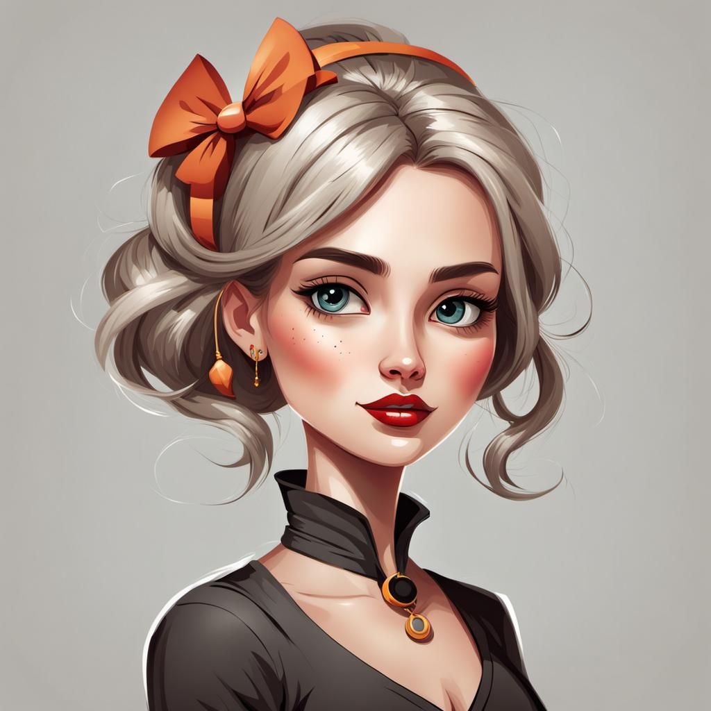 Cartoon cute girl