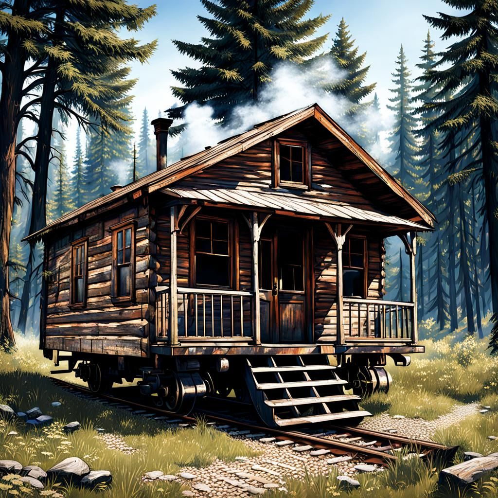 Railroad cabin hour wood free