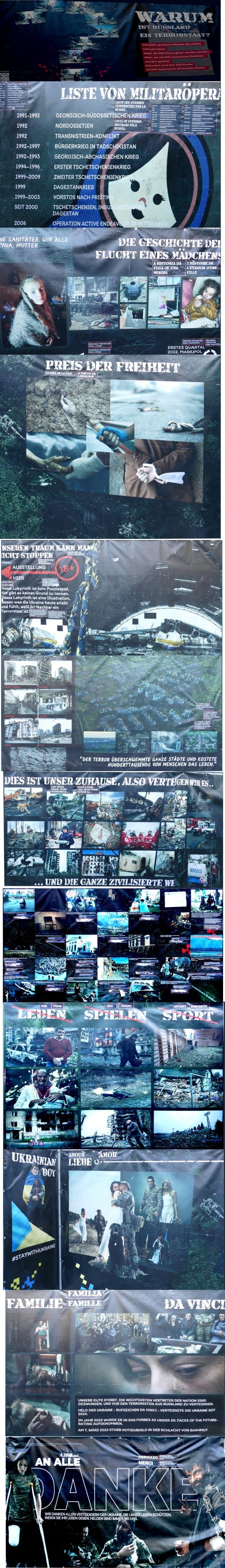 Exhibition Ukrainian about ukrainian war 17.02.2025, Erfurt,...