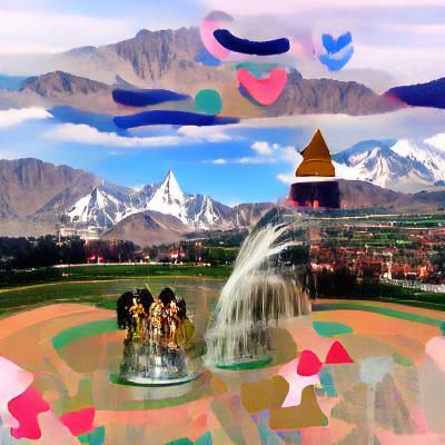 Across the plain, the prospect of mountains
And happiness, w...