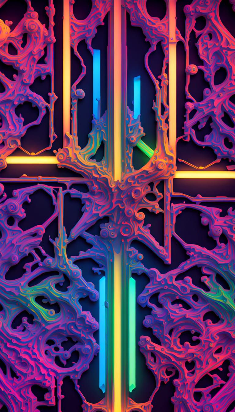 Extrapolate and Illustrate Four Images of An Orga... - AI Art