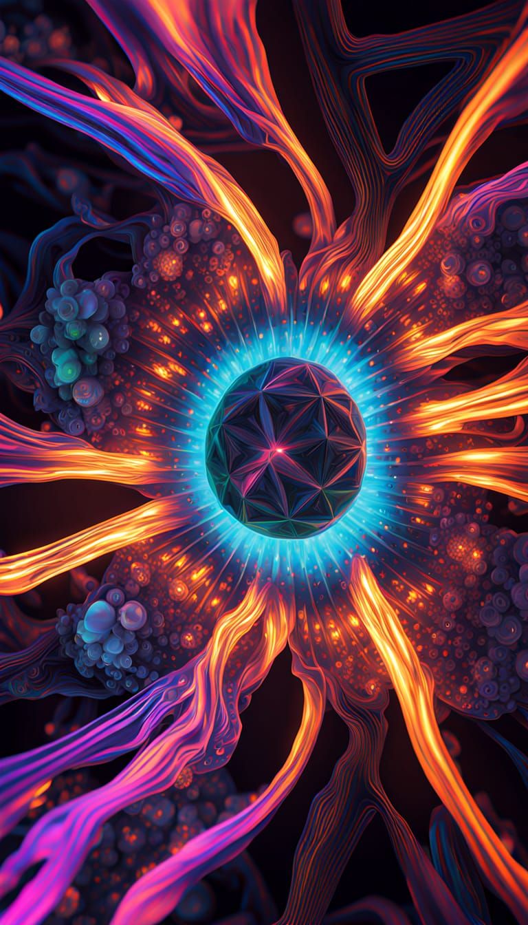 Extrapolate and Illustrate Four Images of An Orga... - AI Art