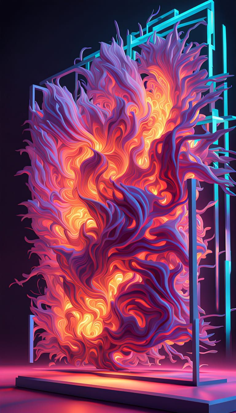 Extrapolate and Illustrate Four Images of An Orga... - AI Art