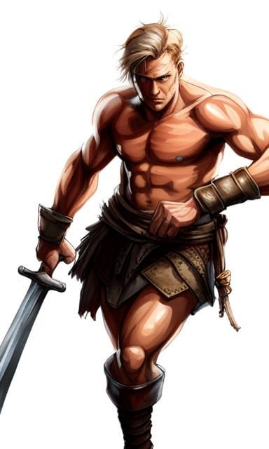 rpg character art, character art, barbarian - AI Generated Artwork ...