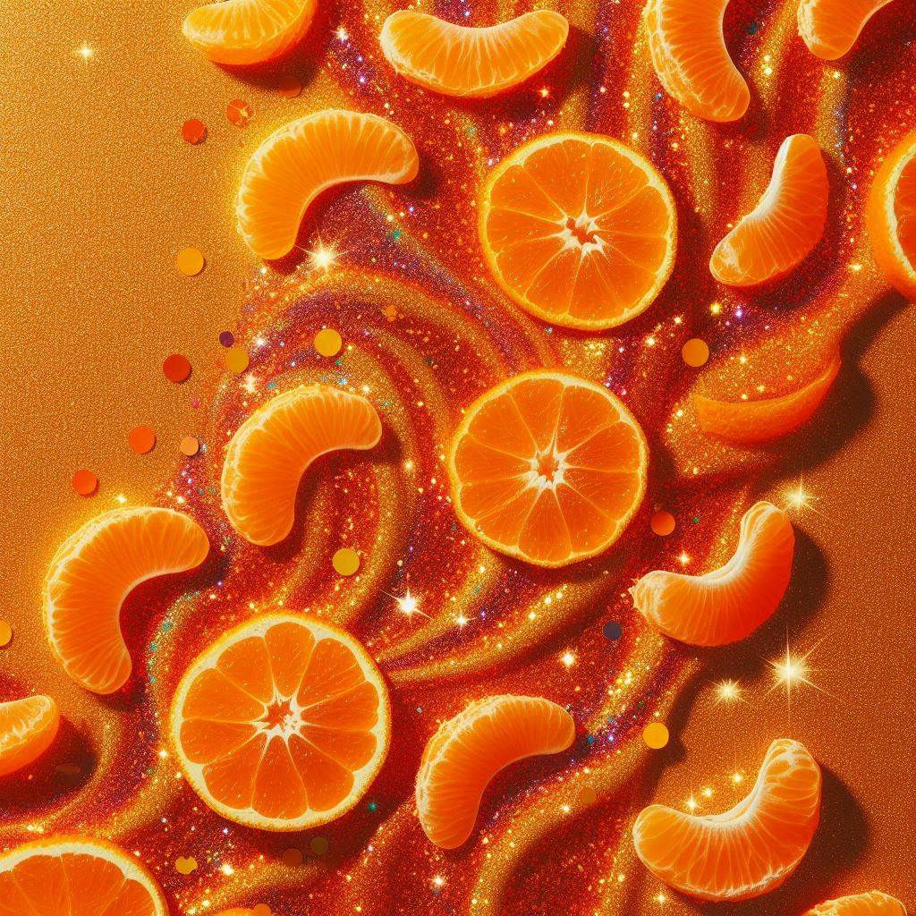Glittery Orange Slices