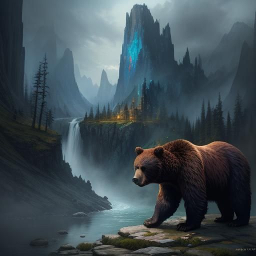 A bear in valley 