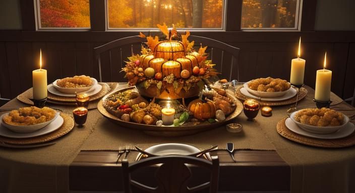 Thanksgiving Oil Painting Thomas Kinkade