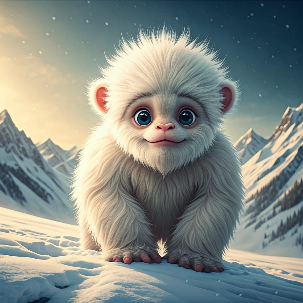 Scary but cute baby yeti   by @ILoveHighlandCows