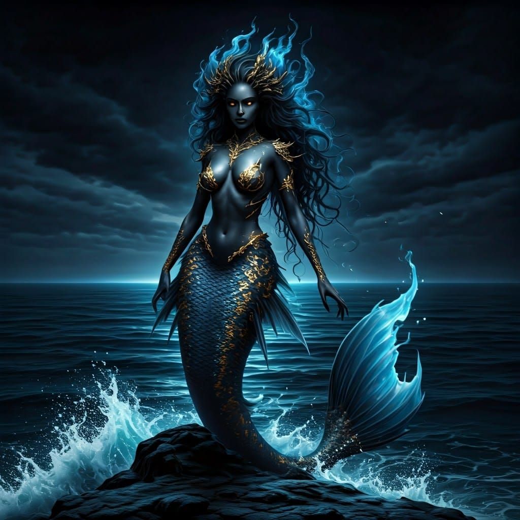 A dark mermaid...  by @Rita Neremijastrial