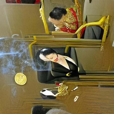 a black haired woman wearing white sitting in front of a mir...