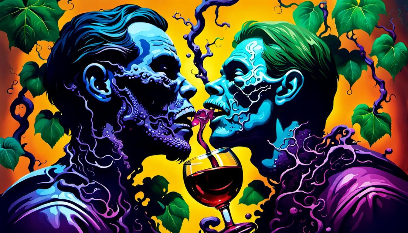 You and I  drink the  poison from. The same vine.