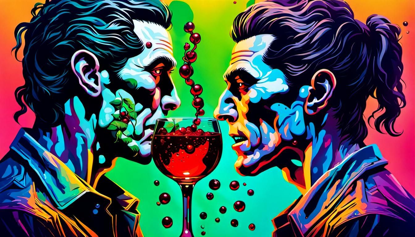 You and I  drink the  poison from. The same vine.