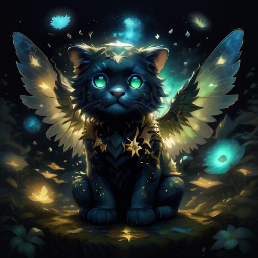 Angel Fairy in Ethereal Landscape