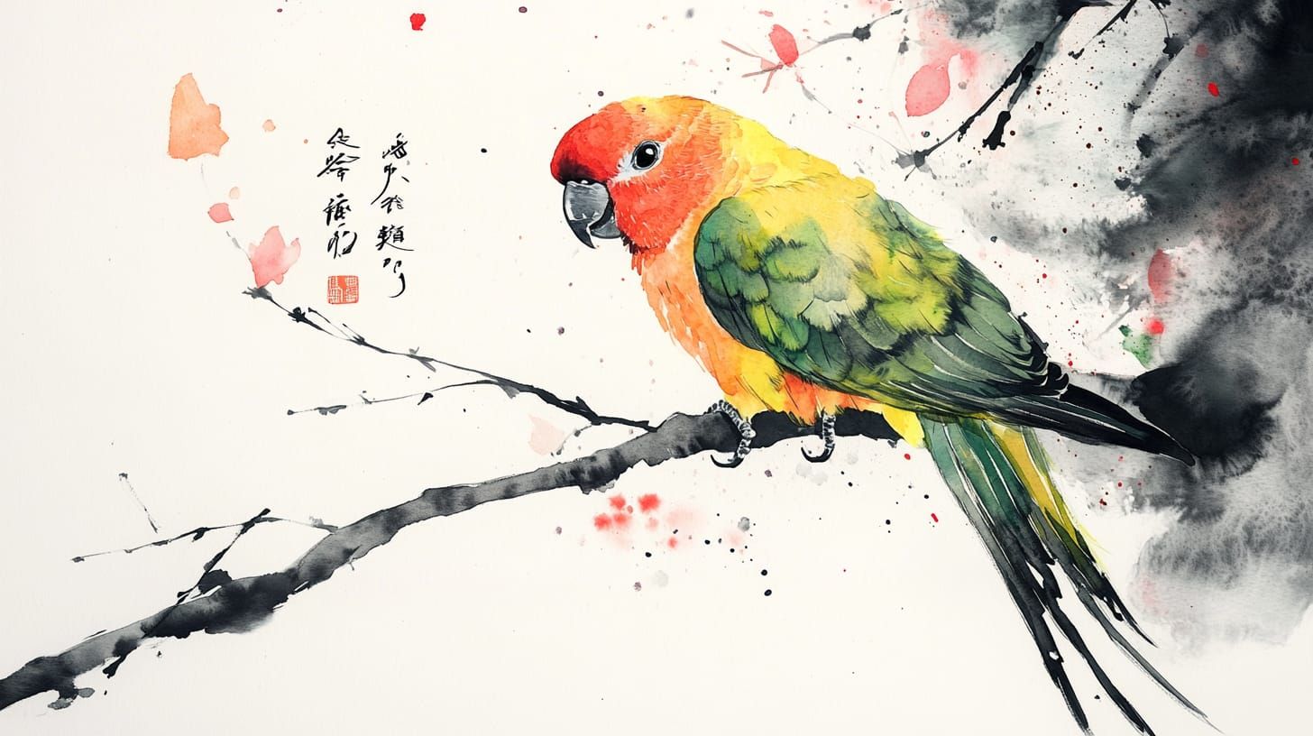 Sumi-e Birds - Midjourney