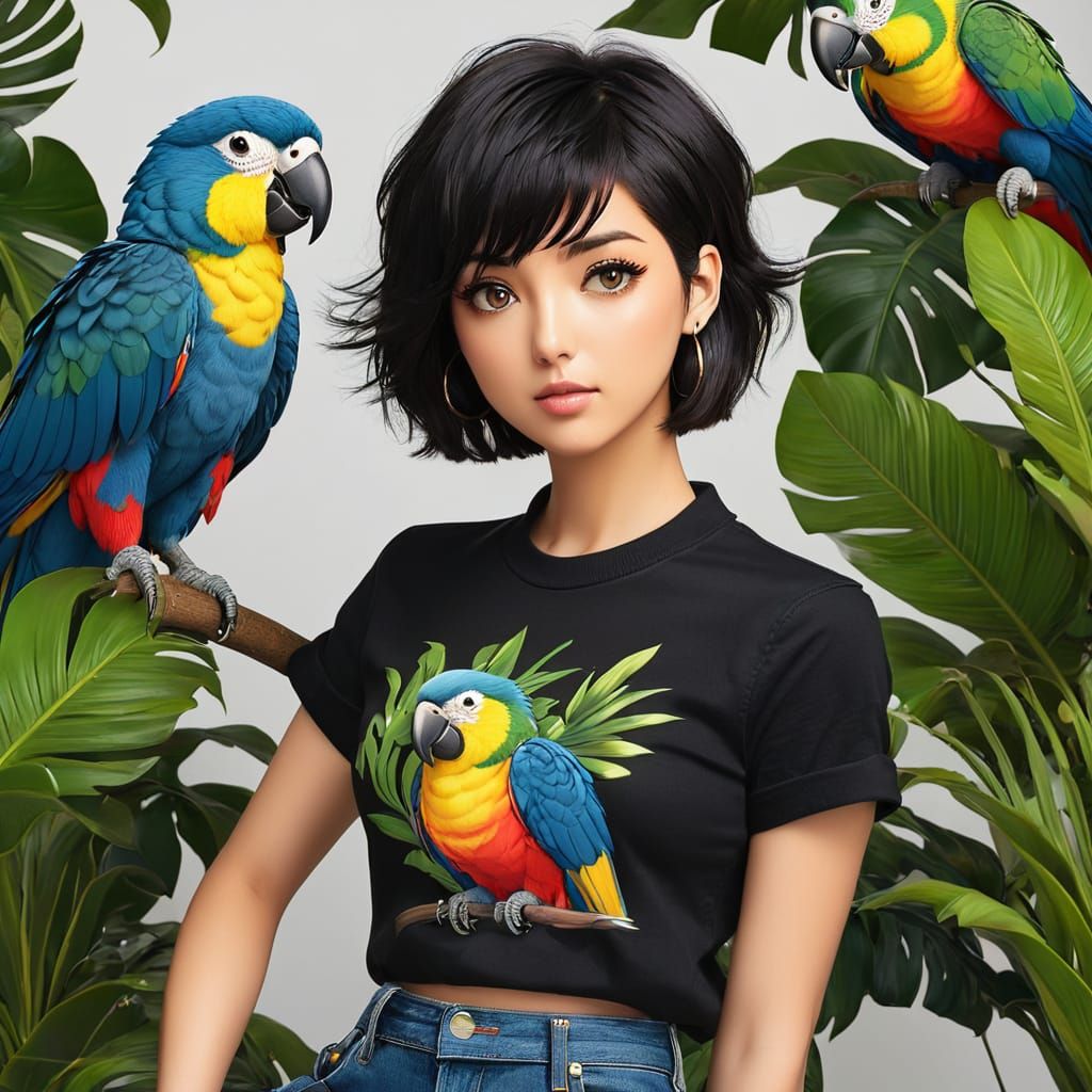 The parrots loves my shirt 🦜🦜