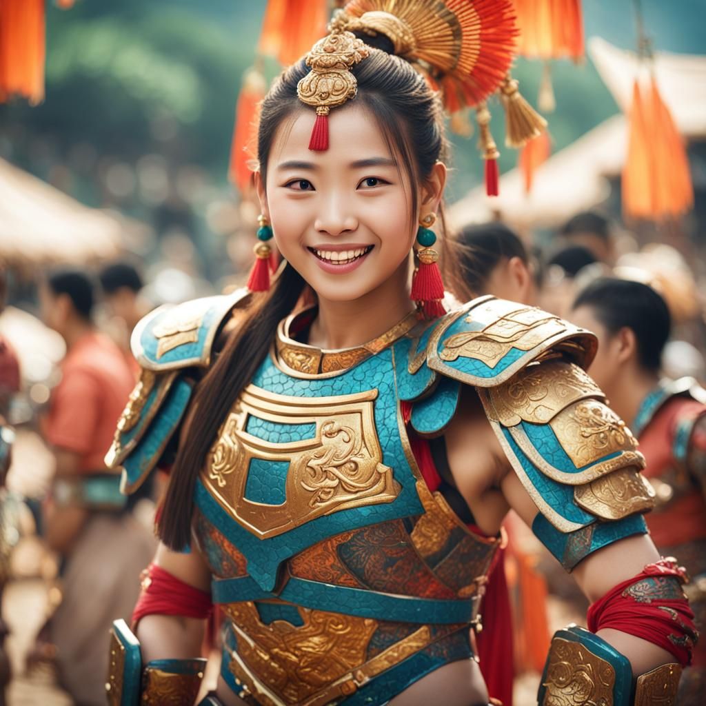 Woman in Bikini Armor: Colorful Fantasy Art