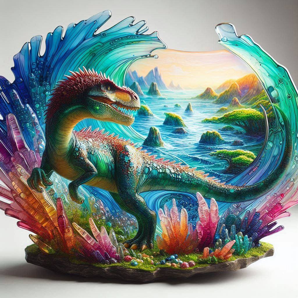 glass dinosaur