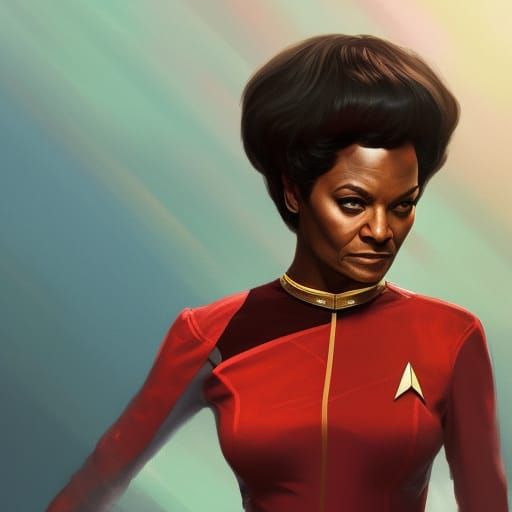 Nichelle Nichols mixed with Zoey Saldana As Lt. Uhura From Star Trek ...