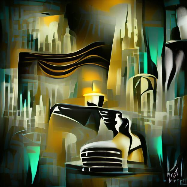 Film noir abstract art deco