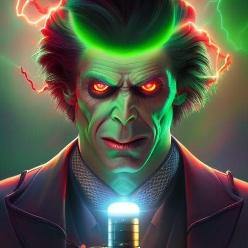 Frankenstein's Monster meets Nikola Tesla - AI Generated Artwork ...