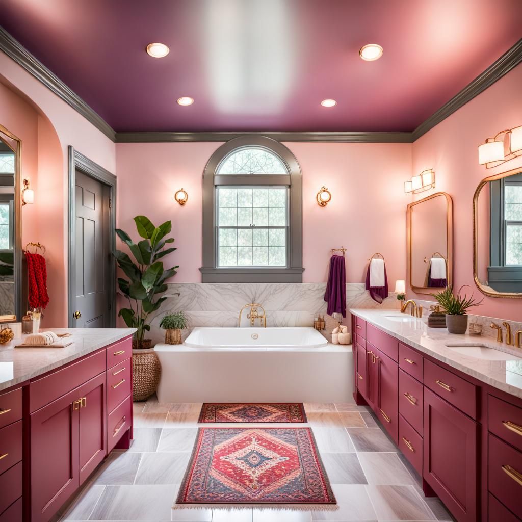 Trying out bathroom color combos