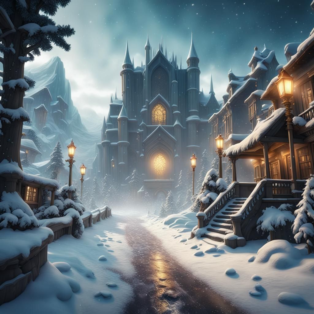 background snowfall light front