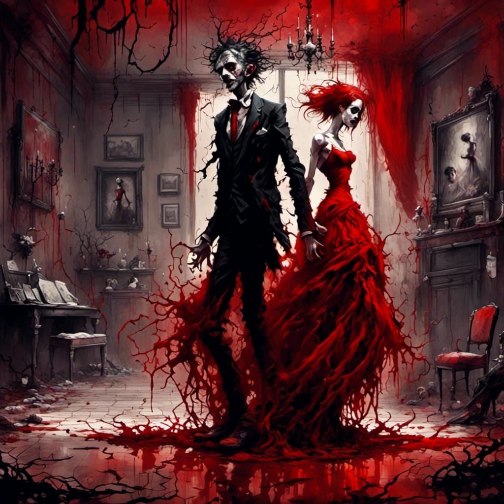The lady in red is dancing with me (cheek to cheek)
There's ...