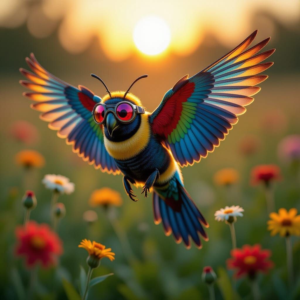 Animal Impostors: A scarlet macaw bee  by @Bakili