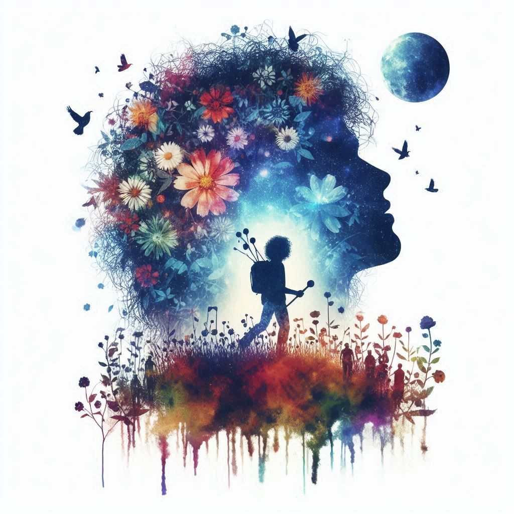 Double Exposure Watercolor